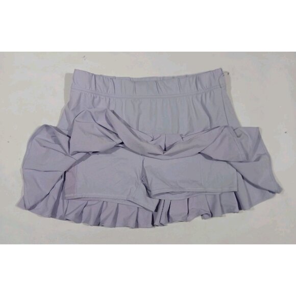 T By Talbots Performance Interlock Pleated Skort Skirt Size Large Purple UPF 50+ - Picture 4 of 10